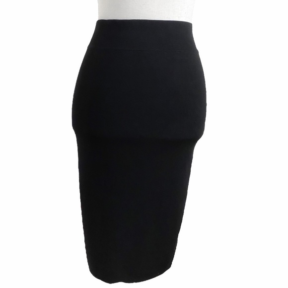 Guess BY MARCIANO BLACK FITTED STRETCH LONG LENGTH PENCIL SKIRT - M - Picture 2 of 10